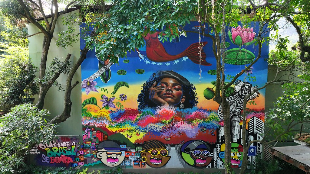Brasilidades — mural por Negro F. em É de Casa — TV Globo / RJ