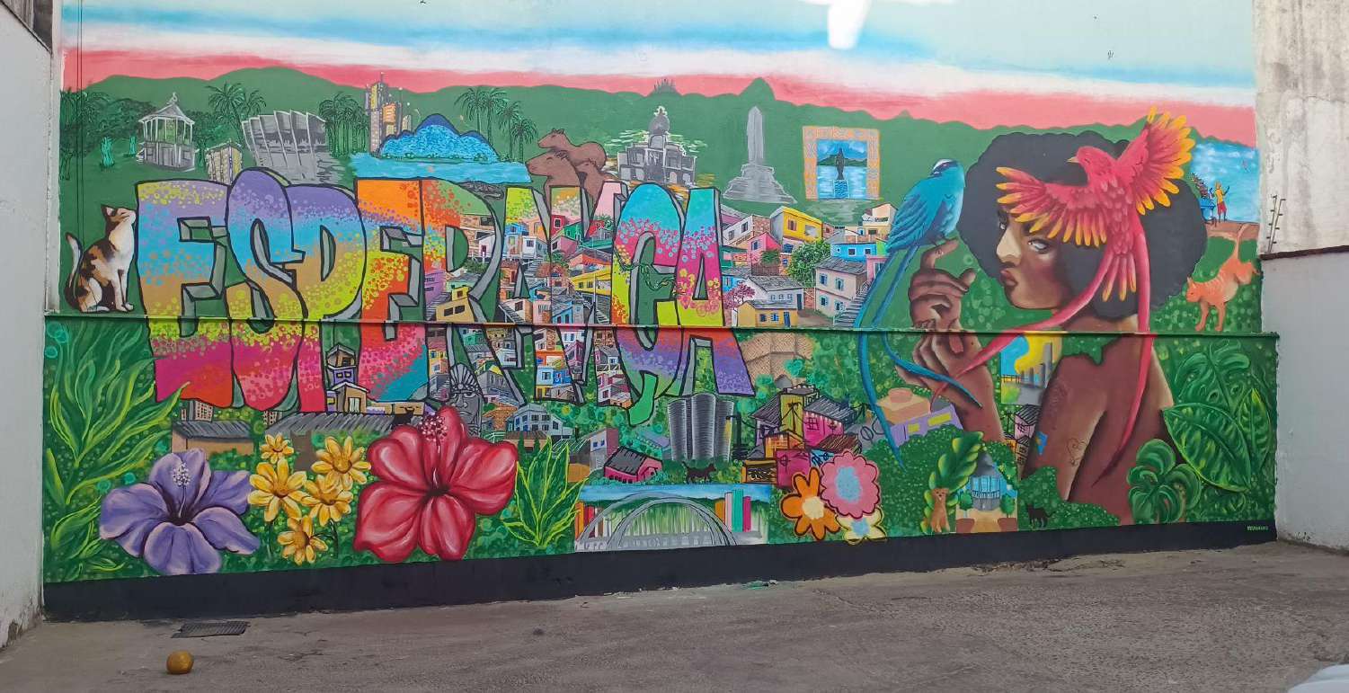 Eparrey — mural por Negro F. em Casa Gamela Criativa — Alto Vera Cruz, BH/MG