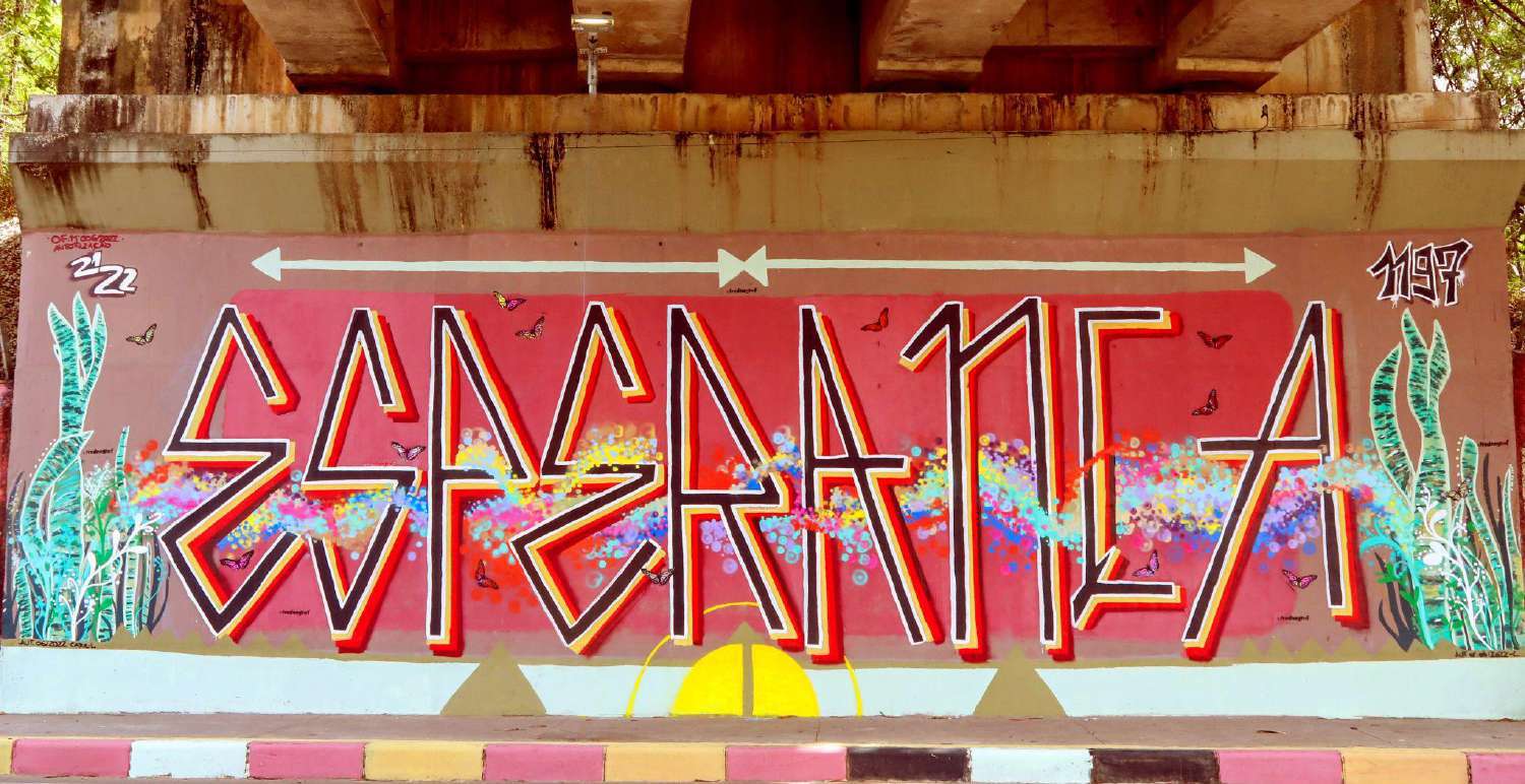Esperança — mural por Negro F. em Pontilhão VII, São Geraldo — BH/MG