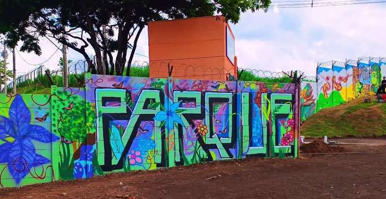 Parque — mural por Negro F. em Parque Ecológico Maria do Socorro Moreira — Fundação de Parques Municipais
